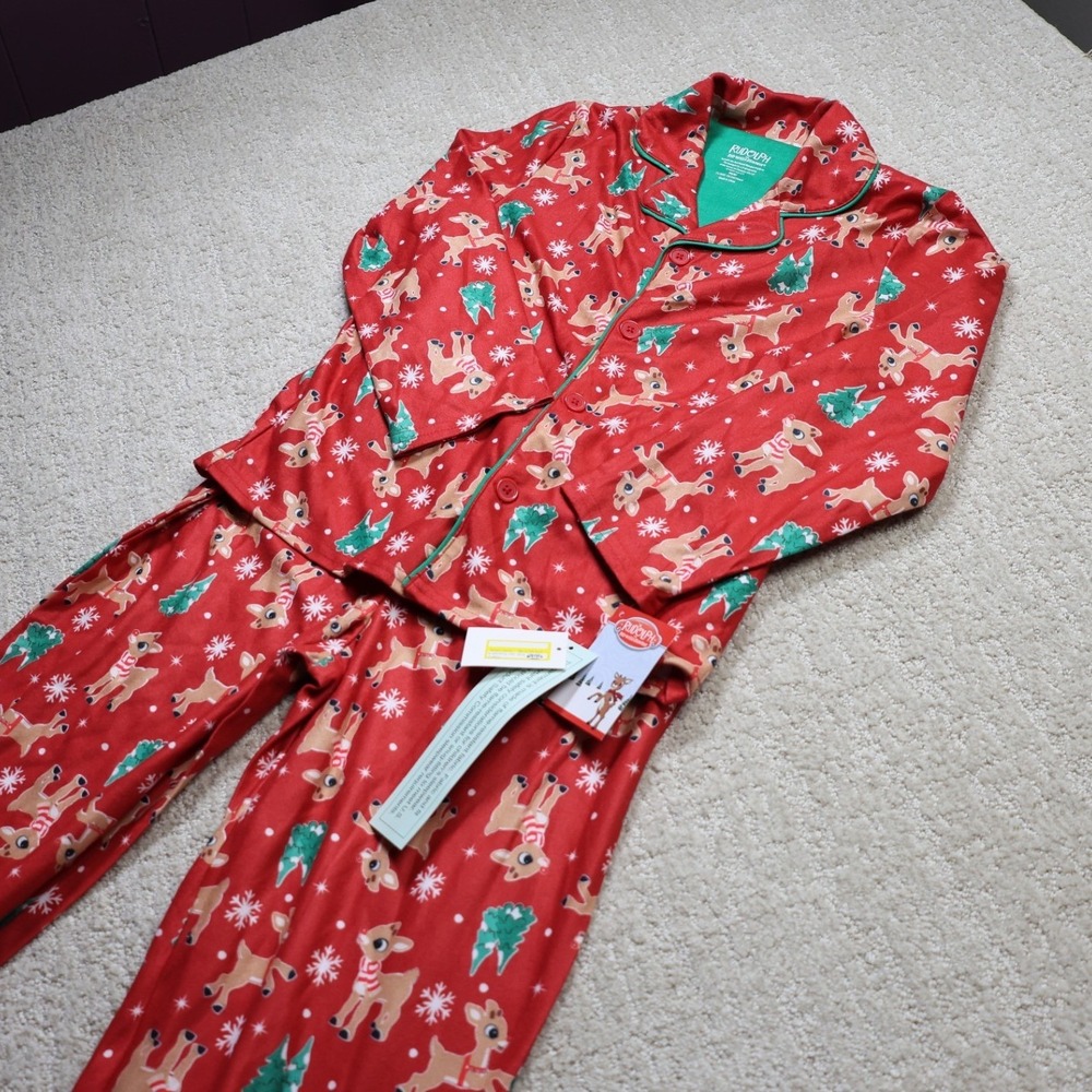 Rudolph Red-Nosed Reindeer Kids Pajama Set Red Christmas M 8 K269557RO
